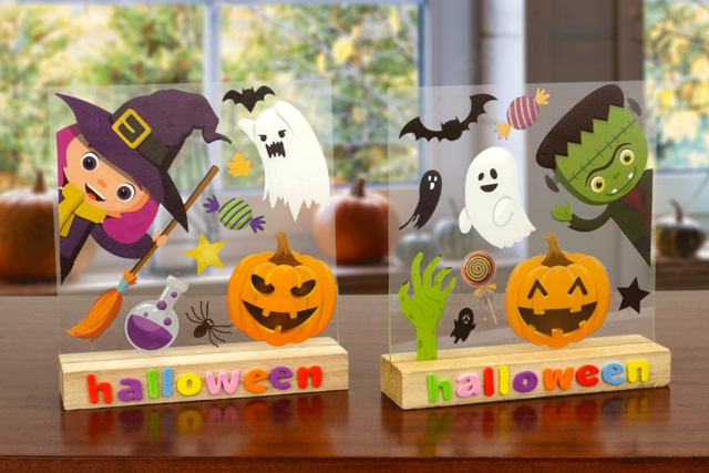 Escena de Halloween con stickers - Kits créatifs Halloween - 10doigts.fr