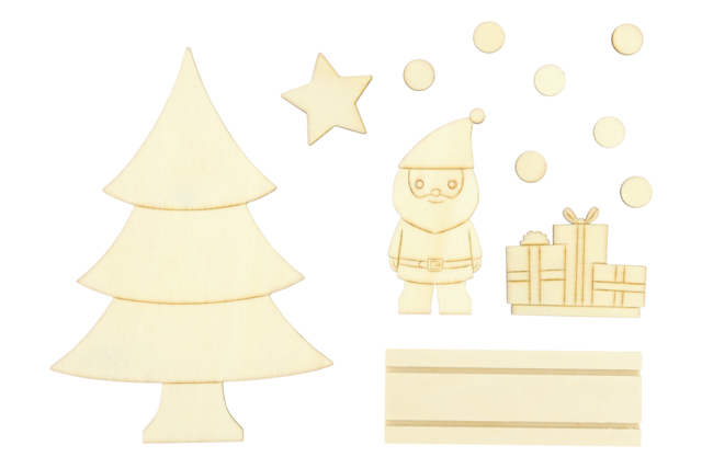 Wooden Christmas Scenes to Assemble - 6 Pieces - 3 - Christmas Wooden Objects - 10doigts.com - Décorations de Noël en bois - 10doigts.fr