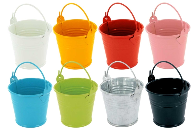 Mini Metal Bucket - 1 - Metal Supports - 10doigts.com - Supports en Métal - 10doigts.fr