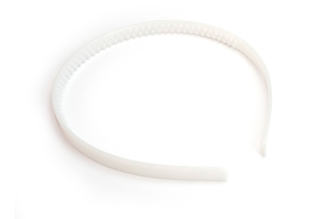 White Plastic Headband - 1 - Hair Jewelry - Holders for Jewelry - 10doigts.com - Bijoux de cheveux - Supports pour Bijoux - 10doigts.fr