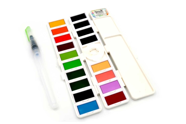Paleta Acuarela Plegable 18 colores de Art & Go - Couleurs aquarelle - 10doigts.fr