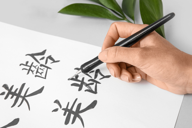 Set de caligrafía china con plumas y tinta china - Calligraphie - 10doigts.fr