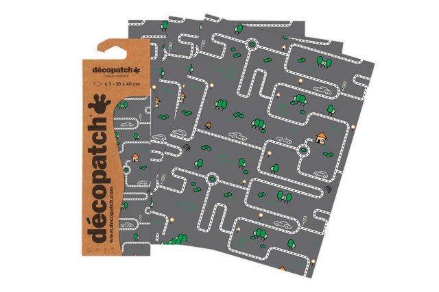 Decopatch Paper Racing Circuit - 3 Sheets No. 907 - 2 - Decopatch Papers - 10doigts.com - Papiers Décopatch - 10doigts.fr