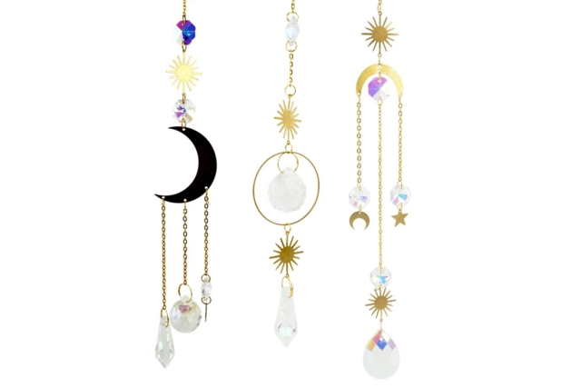 Sun Catcher Kit - 3 Assorted Suspensions - 2 - Dreamcatcher Kits - 10doigts.com - Kits attrape-rêves : créez une décoration poétique unique - 10doigts.fr