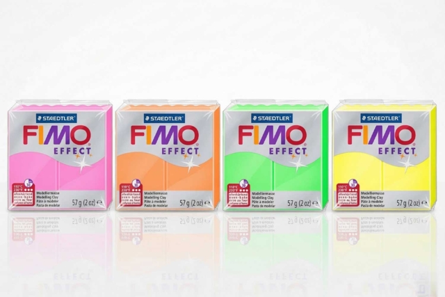Fimo Pasta, Neon Colors - 5 - Fimo Effect Clay - 10doigts.com - Pâtes Fimo Effect : donnez une dimension magique à vos modelages - 10doigts.fr