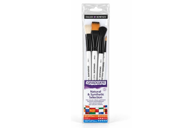 Juego de 4 pinceles Graduate n°5 - Pinceaux aquarelle - 10doigts.fr