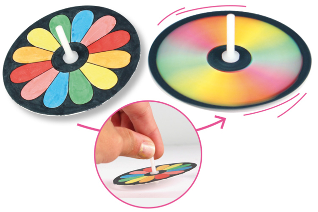Coloring Spinners - 4 Pieces - 5 - Coloring Shapes and Drawings - 10doigts.com - Coloriage - 10doigts.fr