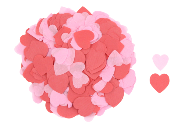 Set de 5000 corazones en papel de seda rojo y rosa - Papiers de soie - 10doigts.fr
