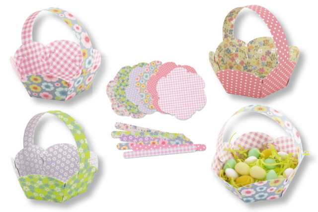 Flower Baskets to Assemble - 6 pcs - 0 - Easter Baskets - 10doigts.com - Paniers de Pâques - 10doigts.fr