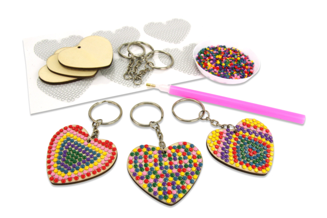 Diamond Keychain Decoration Kit - 6 Pieces - 1 - Keychains - 10doigts.com - Porte-clés - 10doigts.fr