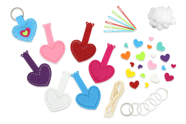 Felt Keychain Kit to Make - 24 Pieces - 6 - Felt Kits - 10doigts.com - Kits en feutrine - 10doigts.fr