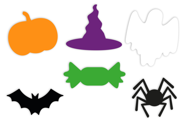 Halloween Heavy Card Shapes Pack - 60 Shapes - 1 - Halloween Decoration Stands - 10doigts.com - Supports d'Halloween à décorer - 10doigts.fr