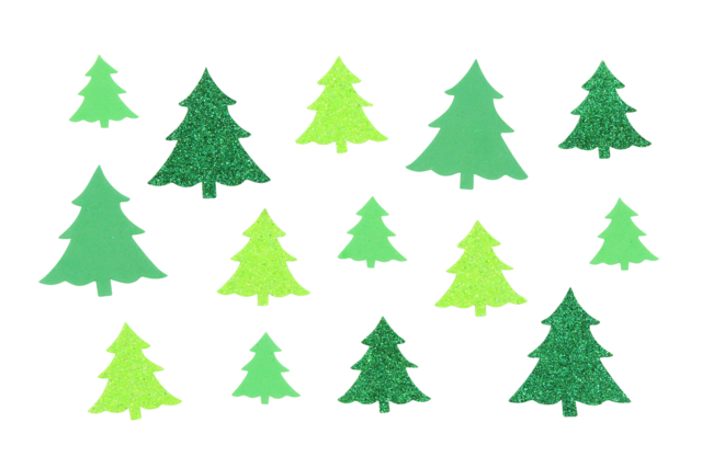 Foam Adhesive Christmas Trees - 60 pcs - 1 - Christmas Stickers - 10doigts.com - Stickers mousse : donnez du volume à vos créations - 10doigts.fr