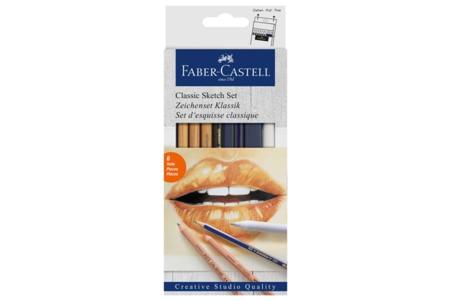 Set de dibujo - 6 piezas - Crayons graphite et mines pour le dessin - 10doigts.fr
