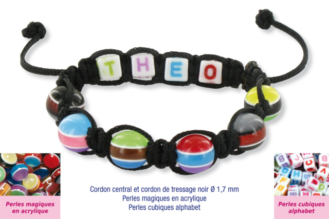 Multicolored Alphabet Cube Beads - 280 Beads - 8 - Message Jewelry - 10doigts.com - Bijoux messages - 10doigts.fr