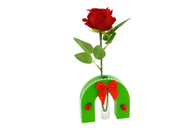 Single Flower Holder and Wooden Base - 2 - Vases and Soliflores to Decorate - 10doigts.com - Vases et soliflores à décorer - 10doigts.fr