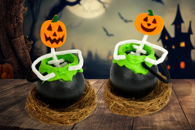 Pumpkin Felt Stickers - 12 pcs - 3 - Halloween Creative Accessories - 10doigts.com - Accessoires créatifs Halloween - 10doigts.fr