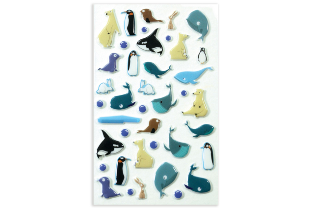 3D Epoxy Stickers - Arctic Animals - 1 - Animal Stickers - 10doigts.com - Des gommettes animaux pour créer et apprendre dès la maternelle - 10doigts.fr