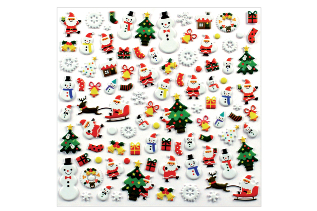 3D Christmas Stickers - 94 pcs - 1 - Christmas Stickers - 10doigts.com - Gommettes de Noël - 10doigts.fr