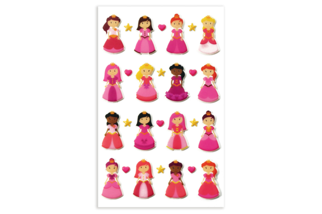 3D Epoxy Stickers - Princesses - 1 - Story Stickers and Decorations - 10doigts.com - Gommettes Histoires et décors - 10doigts.fr