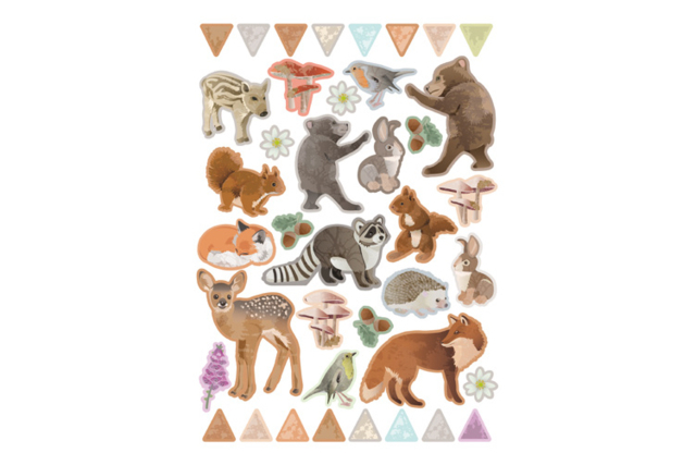 Forest Animal Stickers - 80 pcs - 3 - Animal Stickers - 10doigts.com - Des gommettes animaux pour créer et apprendre dès la maternelle - 10doigts.fr