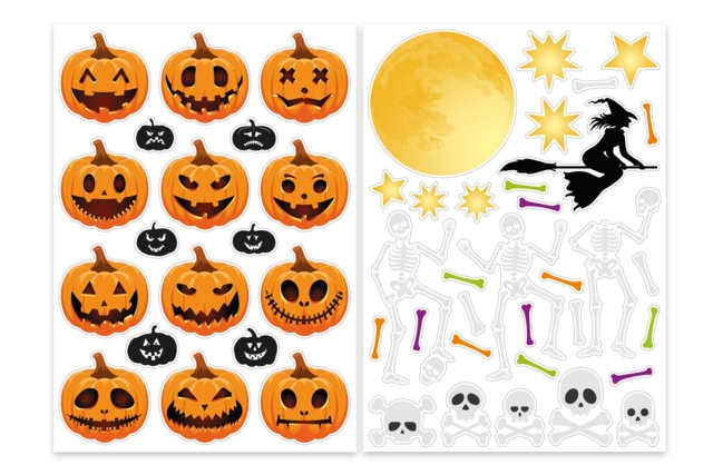 stickers calabazas y brujas - Kits créatifs Halloween - 10doigts.fr