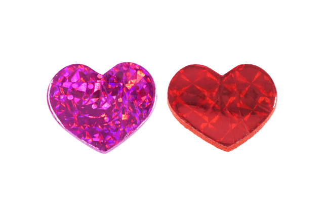 Holographic Heart Stickers - 130 pcs - 2 - Heart Stickers - 10doigts.com - Gommettes cœur : des cœurs adhésifs pour vos activités créatives - 10doigts.fr