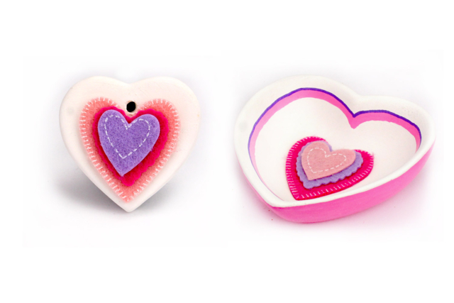 Adhesive Felt Hearts - 10 pcs - 4 - Felt Stickers - 10doigts.com - Stickers en feutrine : du relief et de la texture dans vos créations - 10doigts.fr