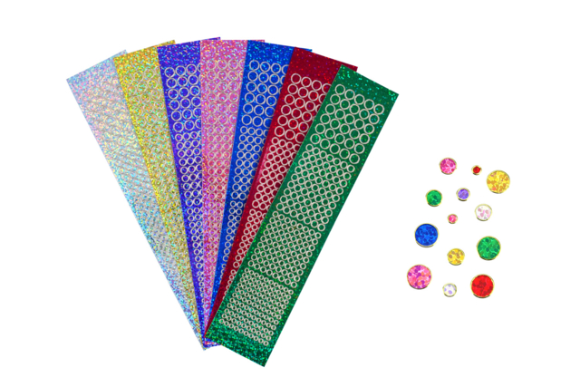 Round Rhinestone Stickers - 7 Sheets - 1 - Christmas Stickers - 10doigts.com - Strass autocollants - 10doigts.fr