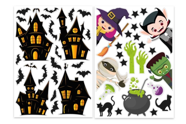 pegatinas halloween ventanas - Kits créatifs Halloween - 10doigts.fr