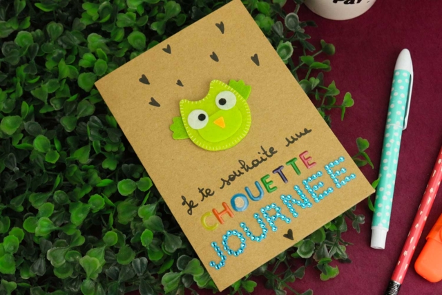 Adhesive Felt Owls - 5 pcs - 4 - Felt Stickers - 10doigts.com - Stickers en feutrine : du relief et de la texture dans vos créations - 10doigts.fr