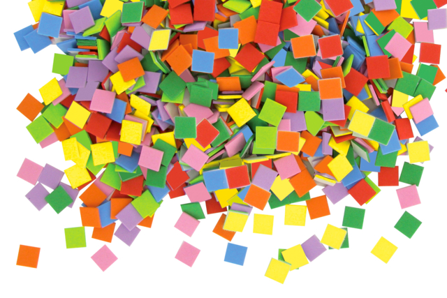 Adhesive Rubber Mosaics - 1000 pcs - 1 - Paper and Foam Mosaics - 10doigts.com - Mosaïques papier, mousse - 10doigts.fr