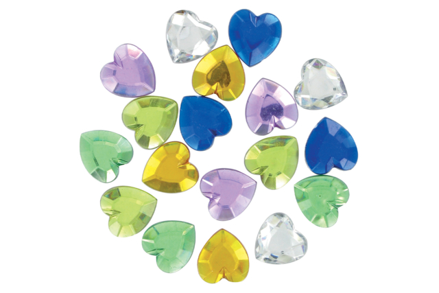 Heart Rhinestones - 18 Pieces - 1 - Rhinestones - 10doigts.com - Strass : apportez de l'éclat à toutes vos créations - 10doigts.fr