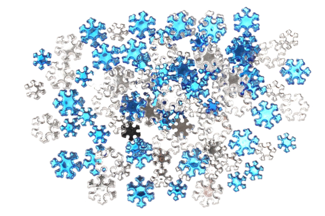 Sparkling Snowflake Rhinestones - 100 pcs - 1 - Rhinestones - 10doigts.com - Strass : apportez de l'éclat à toutes vos créations - 10doigts.fr