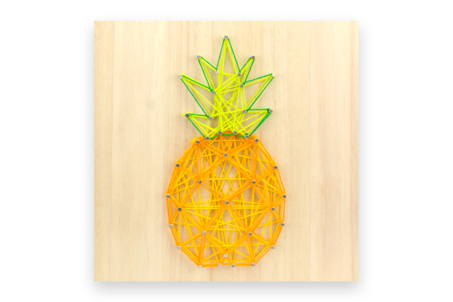 Pineapple String Art - String Art pour enfants : l'art de créer avec des fils - 10doigts.fr