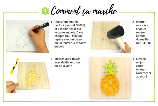 String Art Instructions - String Art pour enfants : l'art de créer avec des fils - 10doigts.fr