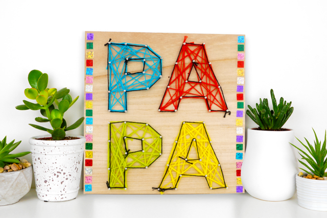 String Art for Father's Day - String Art pour enfants : l'art de créer avec des fils - 10doigts.fr
