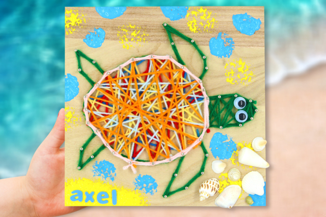 String Art: Turtle - String Art pour enfants : l'art de créer avec des fils - 10doigts.fr