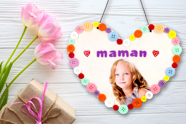 Wooden Heart Plaques to Hang - 6 Pieces - 3 - Door Sign - 10doigts.com - Plaque de porte en bois à décorer - 10doigts.fr