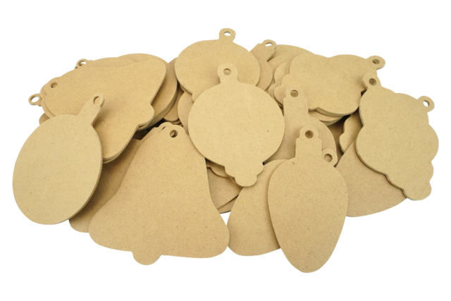 Wooden Christmas Ornaments - 50 Pieces - 1 - Christmas Wooden Objects - 10doigts.com - Décorations de Noël en bois - 10doigts.fr
