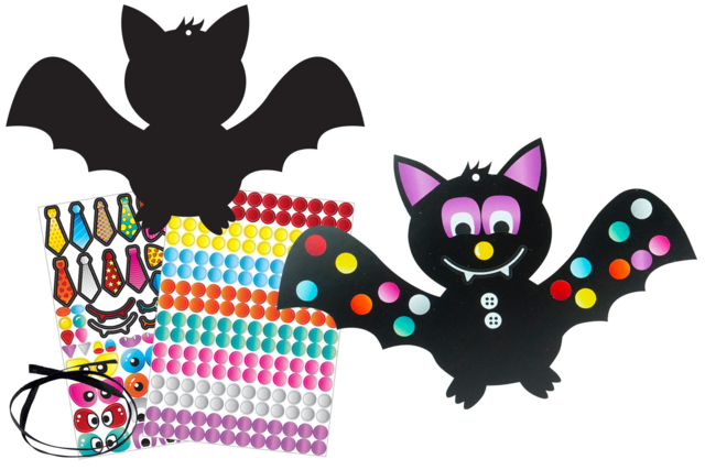 suspensiones murciélagos - Kits créatifs Halloween - 10doigts.fr