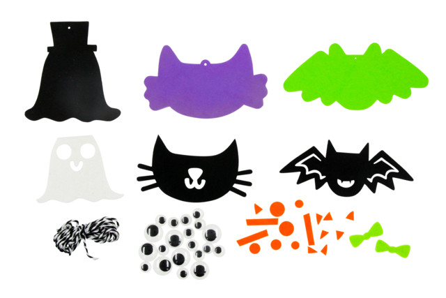 suspensiones de halloween coloreadas - Kits créatifs Halloween - 10doigts.fr