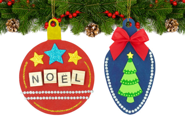 Wooden Christmas Ornaments - 50 Pieces - 4 - Christmas Wooden Objects - 10doigts.com - Décorations de Noël en bois - 10doigts.fr