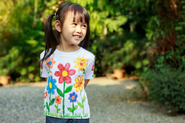 White Cotton T-Shirt 100% - 2 - Cotton, Linen - Textiles - 10doigts.com - Coton, lin - Textiles - 10doigts.fr