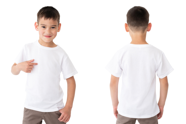 White Cotton T-Shirt 100% - 1 - Cotton, Linen - Textiles - 10doigts.com - Coton, lin - Textiles - 10doigts.fr
