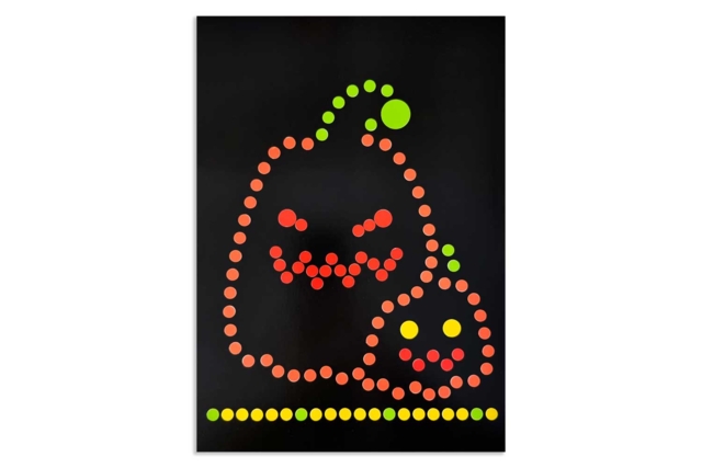 cuadro gomets calabaza - Kits créatifs Halloween - 10doigts.fr