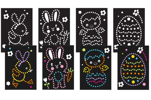 Cuadro Pascua Gomets - Kits créatifs Pâques - 10doigts.fr