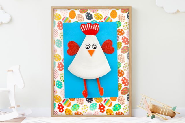 Cuadro gallina de Pascua - Papiers saisonniers - 10doigts.fr
