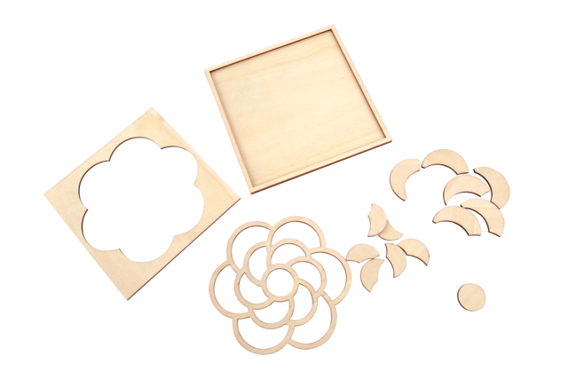 Wooden Flower Puzzle Boards - 4 Pieces - 5 - Puzzles - 10doigts.com - Puzzles - 10doigts.fr