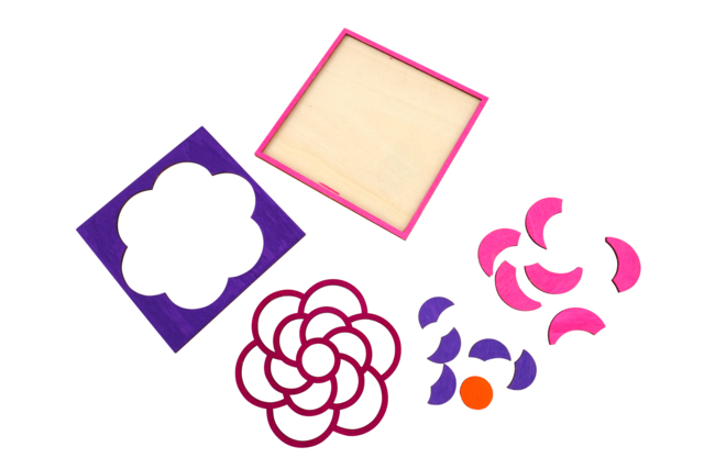 Wooden Flower Puzzle Boards - 4 Pieces - 6 - Puzzles - 10doigts.com - Puzzles - 10doigts.fr